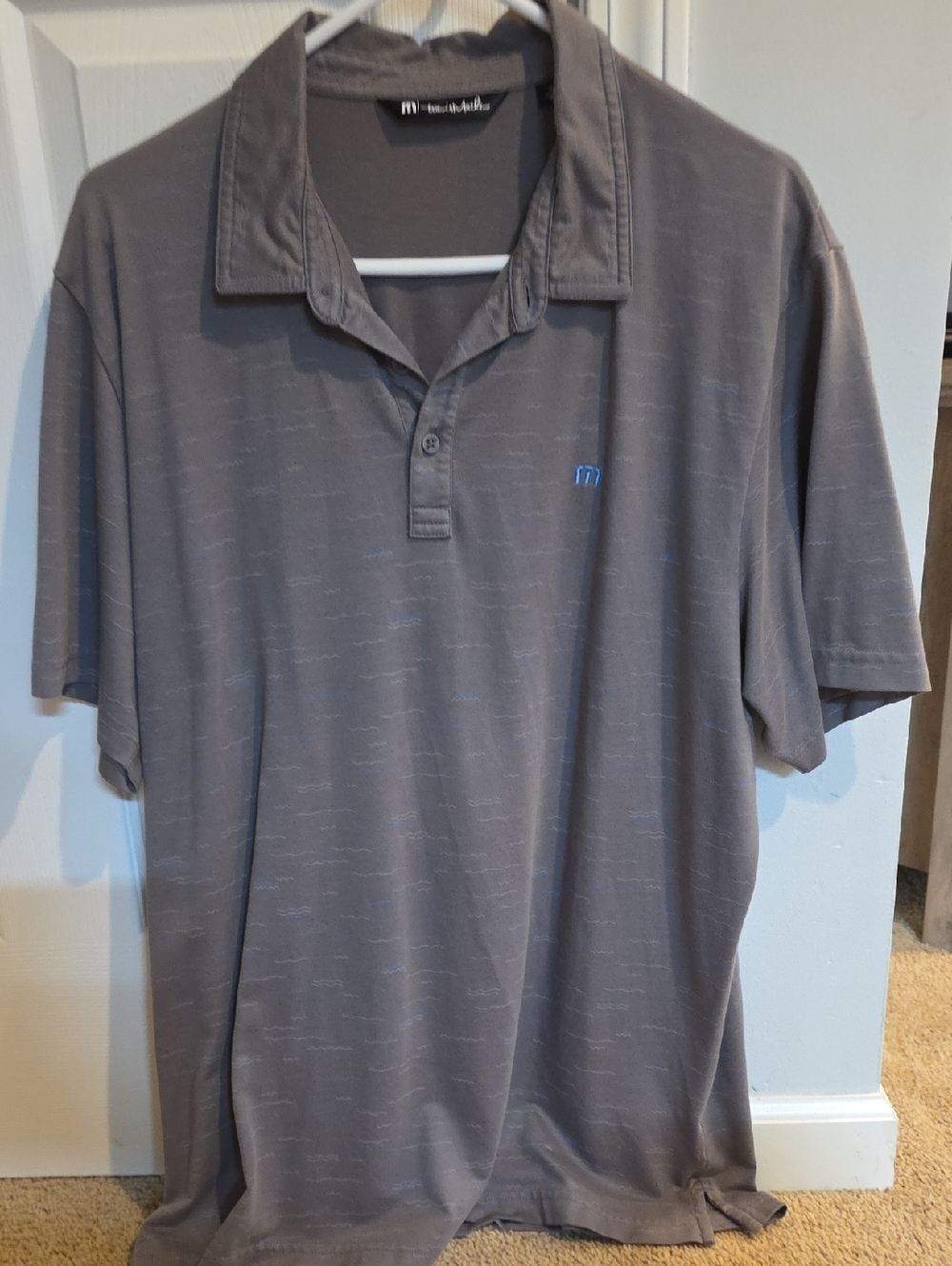 Gray Men's Polo Shirt by Travis Mathew